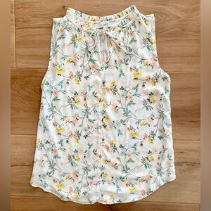 LOFT Floral Sleeveless Top Size XS